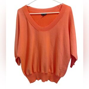 Express Coral scoop neck shimmer Women's Sweater